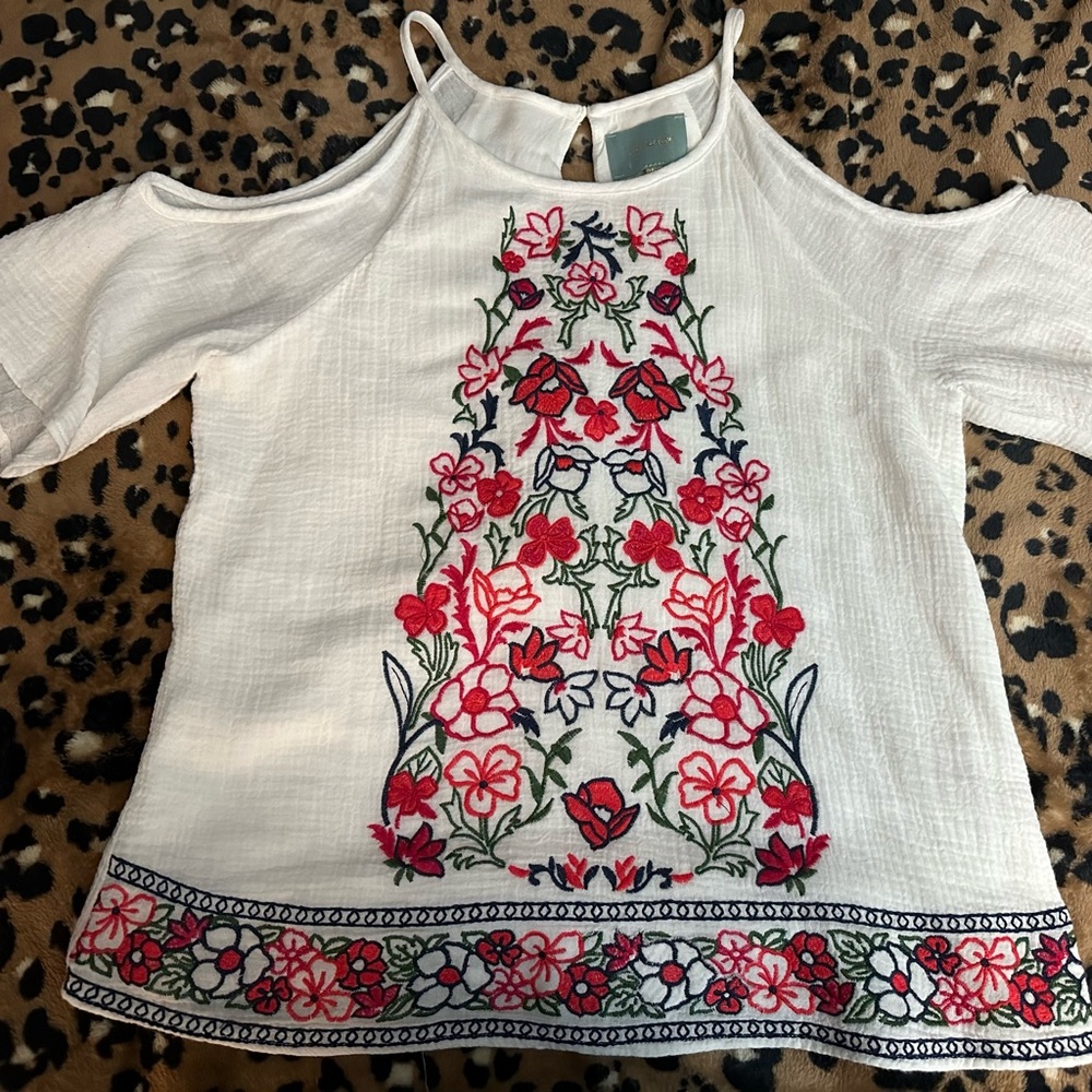 Skies are Blue embroidered blouse. Medium but fits more like a small.